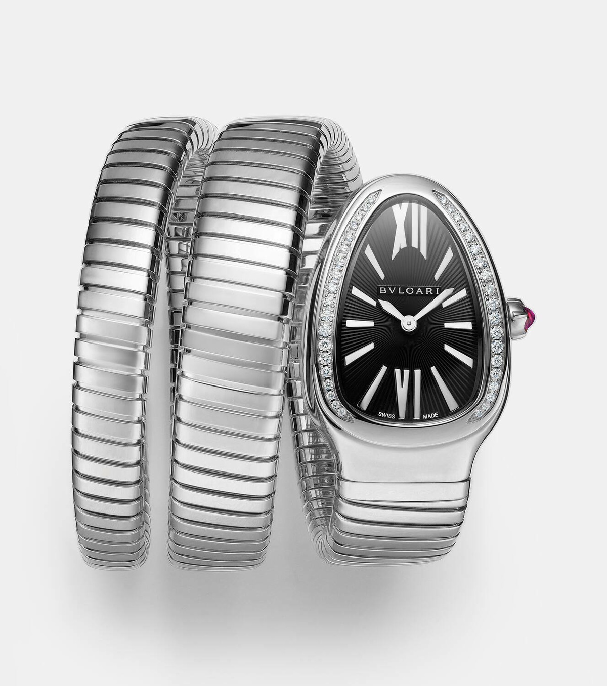 Bvlgari Serpenti Tubogas watch with diamonds