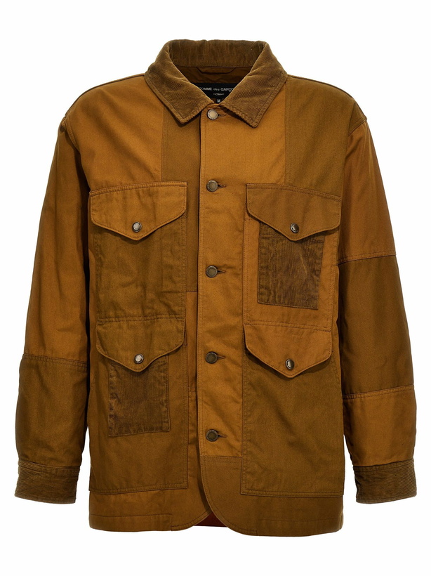 Photo: Comme des Garçons Homme Ribbed Velvet Insert Canvas Jacket