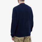 Comme des Garçons SHIRT Men's Knitted V-Neck Cardigan in Navy