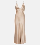 Leset Barb satin slip dress