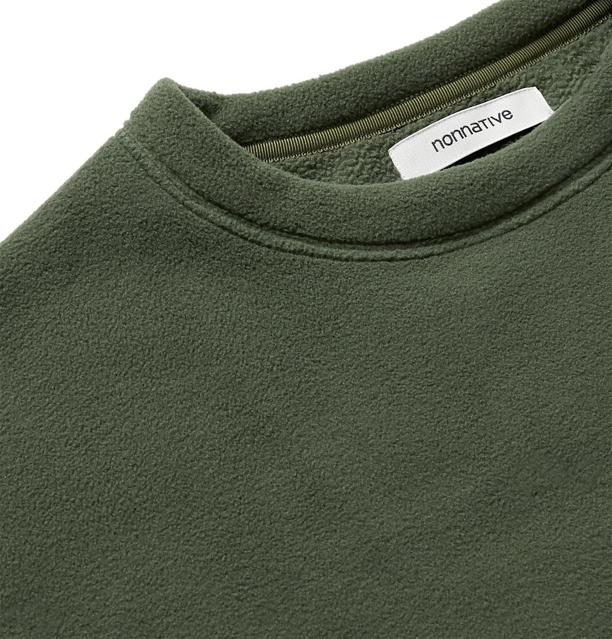 nonnative   Coach Shell Trimmed Polartec Fleece Sweatshirt   Green