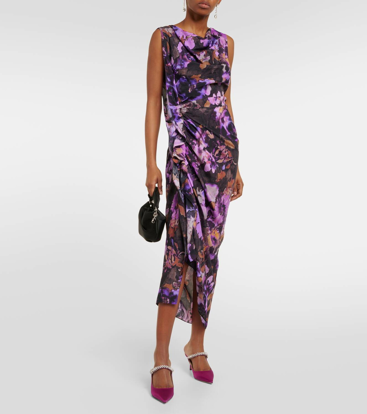 Jimmy Choo Bing 65 embellished satin mules Jimmy Choo