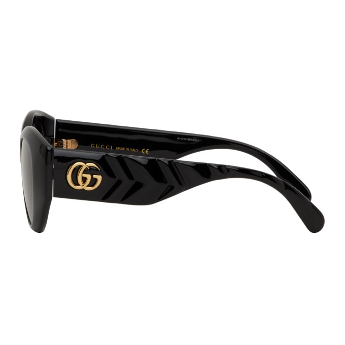 Gucci Black Oversized Cat Eye Sunglasses Gucci display picture 3