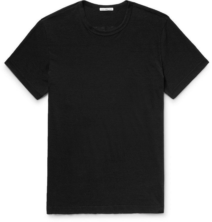 Photo: James Perse - Printed Combed Cotton-Jersey T-Shirt - Men - Black