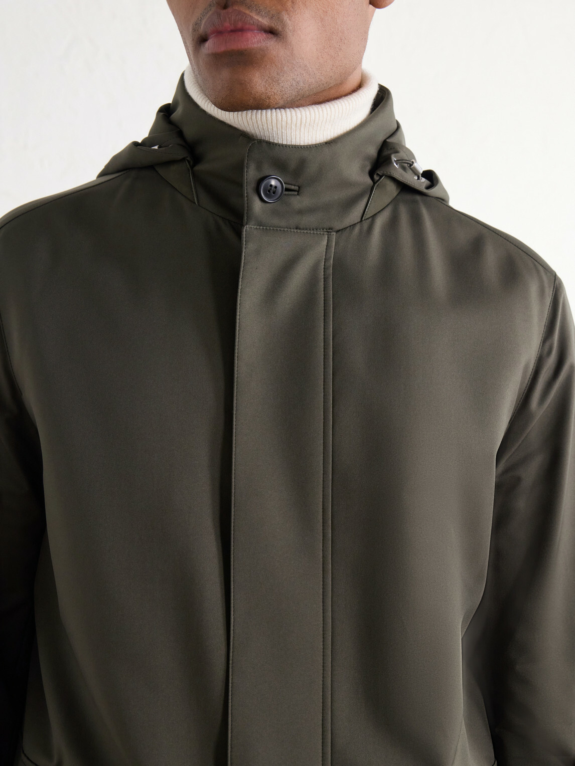 Zegna - Hooded Twill Coat - Green