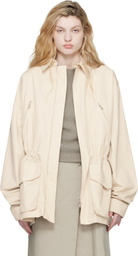 Rier Off-White Cotton Field Jacket