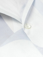 Paul Smith - Convertible-Collar Printed Cotton-Poplin Shirt - Gray