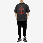 Balenciaga Men's Metal T-Shirt in Faded Black/Red