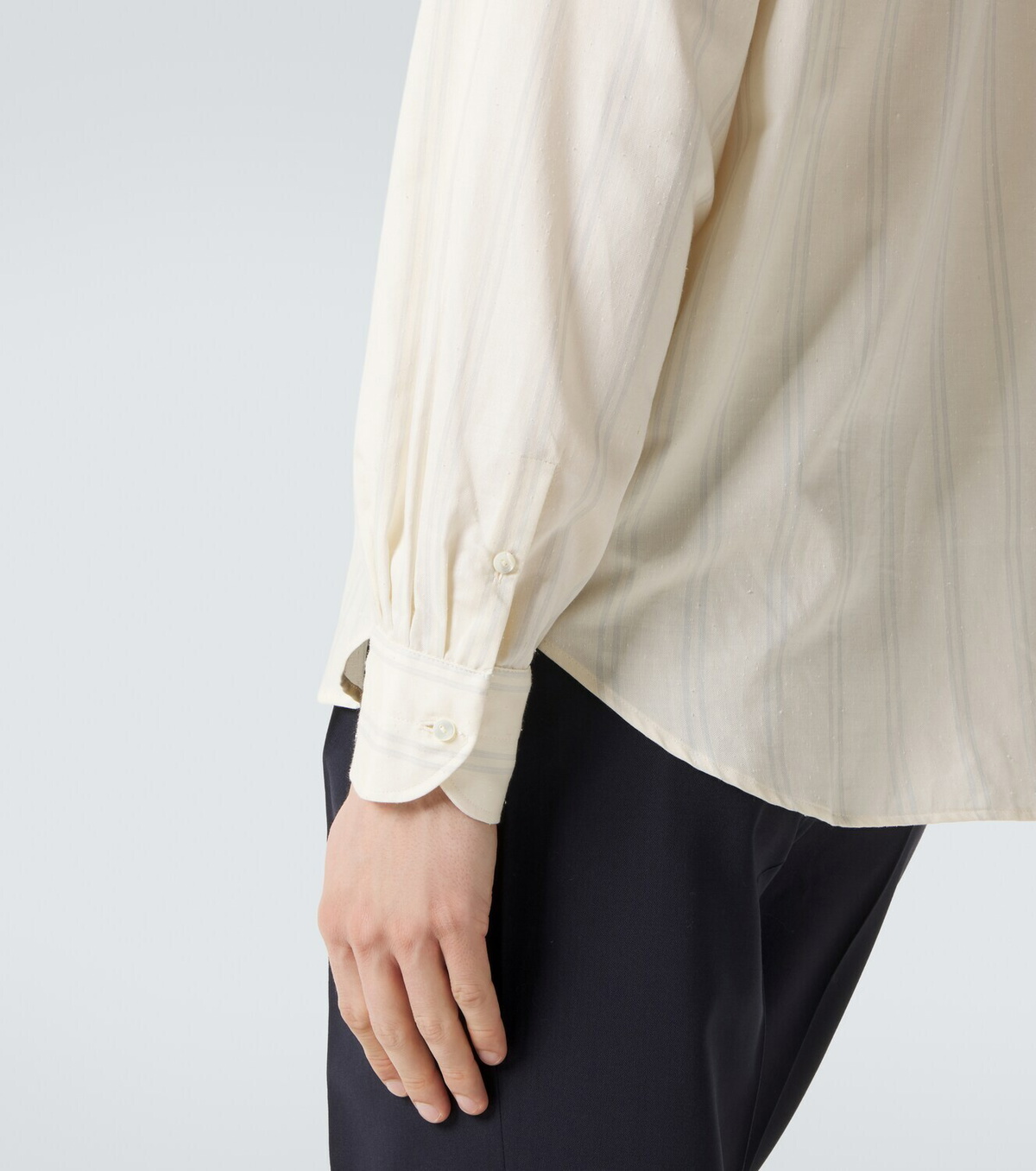 Stòffa Striped cotton and silk shirt