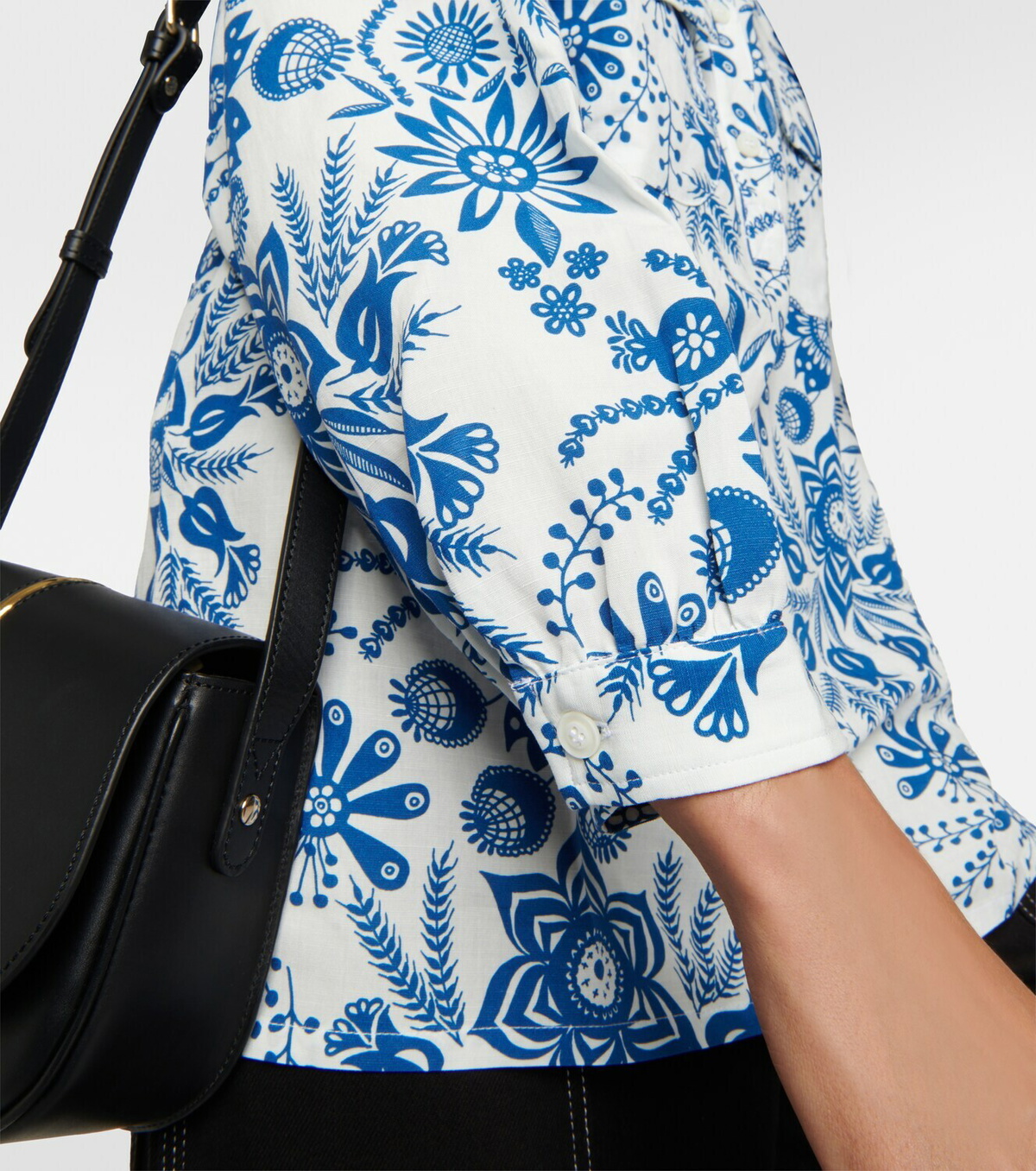 A.P.C. Aubrey floral linen-blend blouse