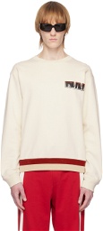 Dries Van Noten Off-White Appliqué Sweatshirt