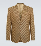 Gucci GG linen-blend blazer