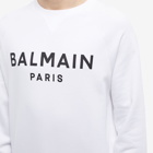 Balmain Men's Classic Paris Crew Sweat in White/Black