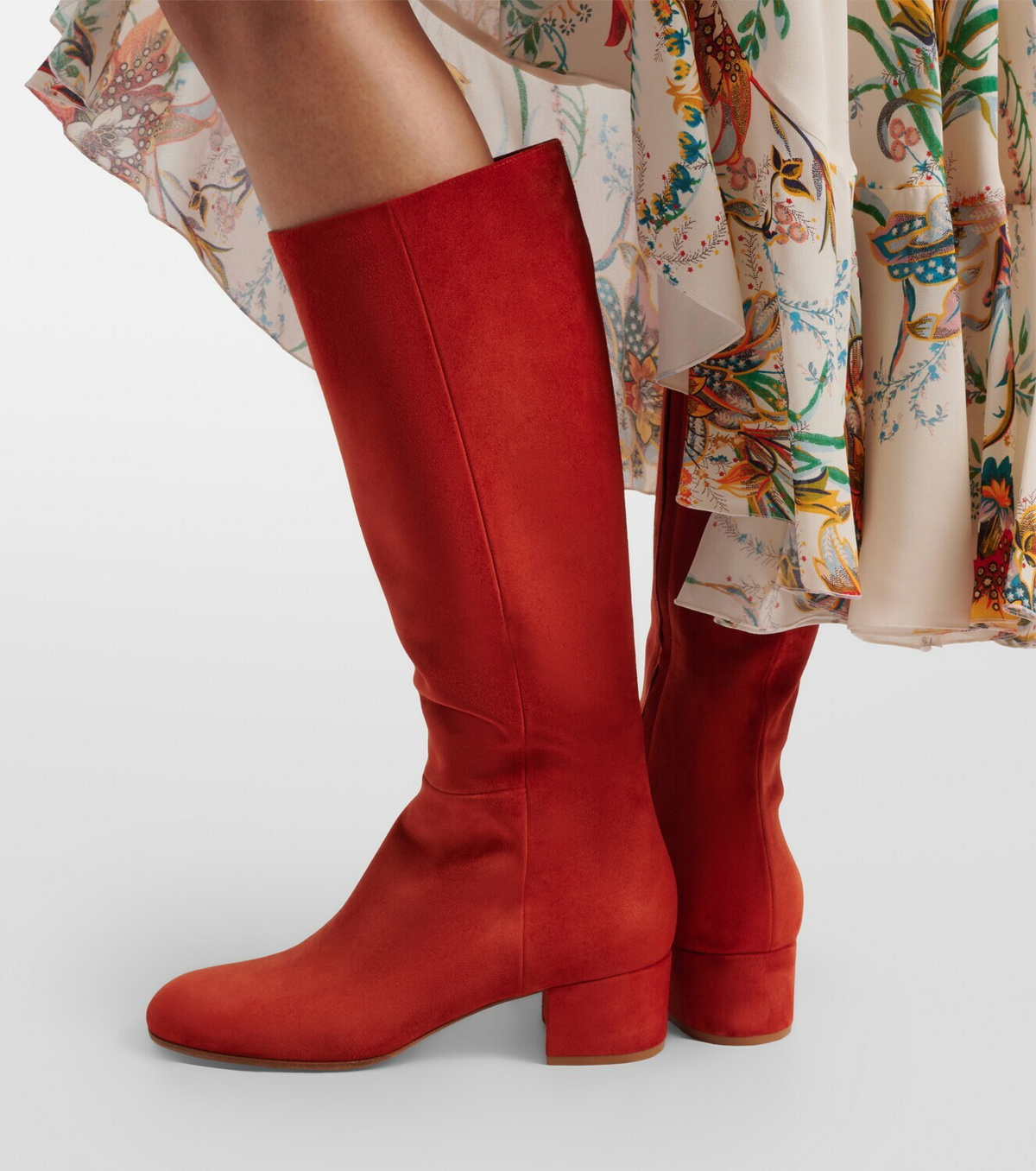 Gianvito Rossi Joelle suede knee-high boots