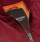 CALVIN KLEIN 205W39NYC - Embroidered Nylon Bomber Jacket - Men - Burgundy