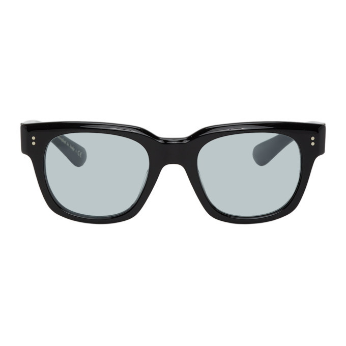 Photo: Oliver Peoples Black and Blue Shiller Sunglasses