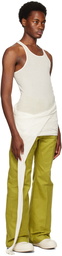 Rick Owens White Ziggy Banana Tank Top