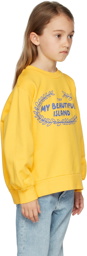 TINYCOTTONS Kids Yellow Tiny Wreath Sweatshirt