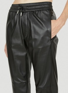 Tapered Leather Pants in Black