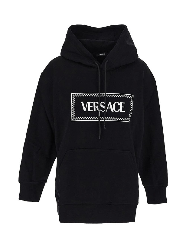Photo: Versace Embroidered Logo Hoodie