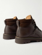 Loro Piana - Beinn Walk Shearling-Lined Leather and Padded Suede Boots - Brown