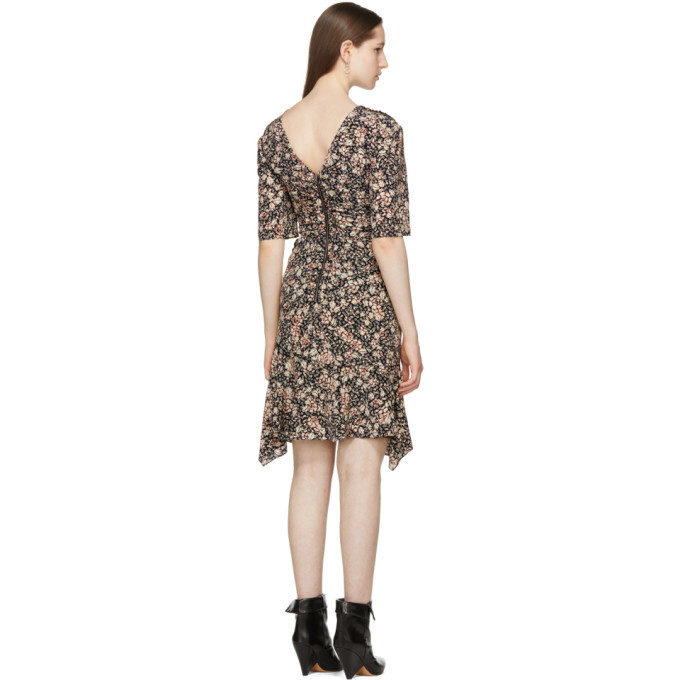 Isabel Marant Black Silk Brodie Dress