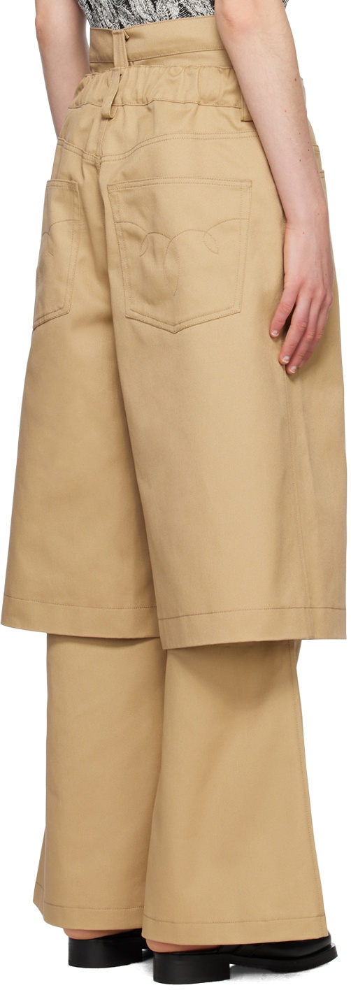 Meryll Rogge Beige Double Pant