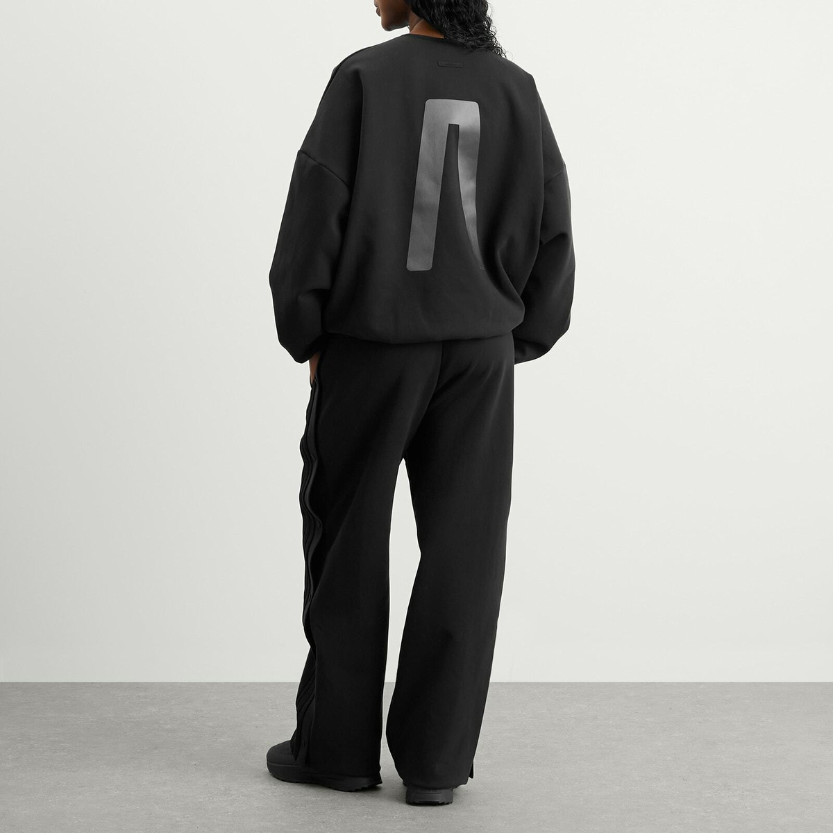 Adidas x FOG adidas x Fear Of God Athletics Suede Fleece Crewneck in Black