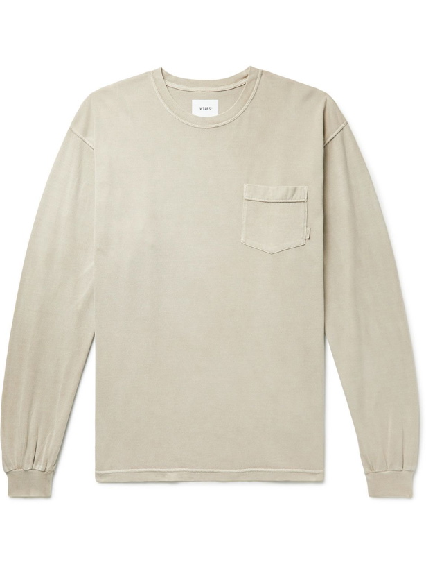 Photo: WTAPS - Blank Garment-Dyed Cotton-Jersey T-Shirt - Neutrals