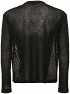 ANDERSSON BELL Cotton Blend Open Knit Crewneck Sweater