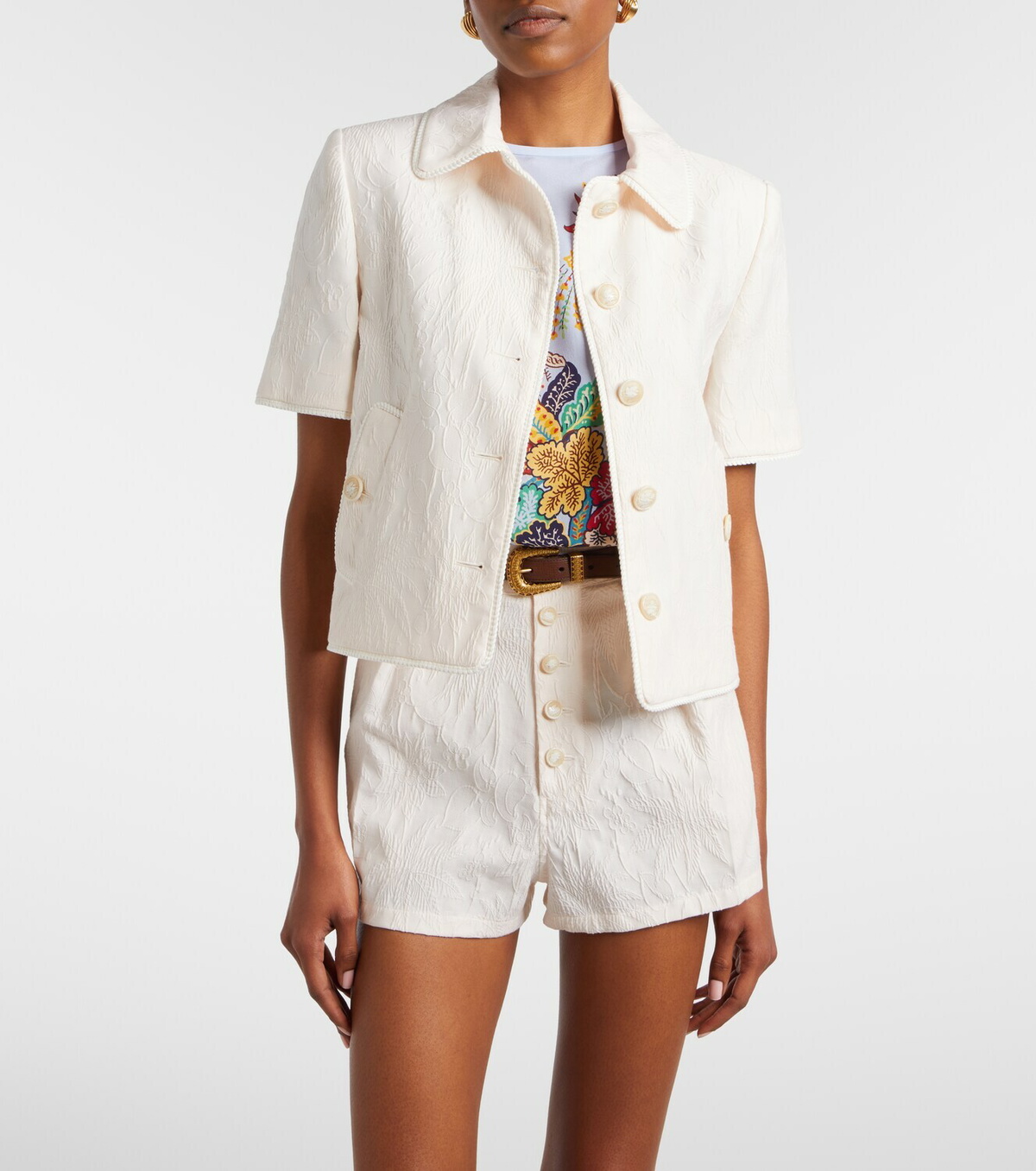 Etro Cottton-blend jacquard jacket