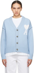 AMI Paris Blue Ami de Cœur Cardigan