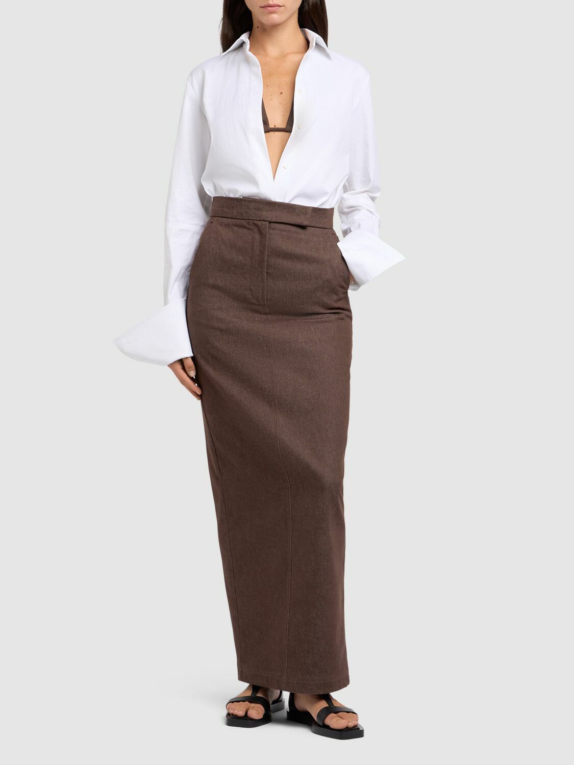 Max Mara 'Pianosa' スカート MAX MARA Pianosa Denim Effect Skirt Max Mara