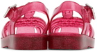 Mini Melissa Baby Pink Glittered Possession Flats