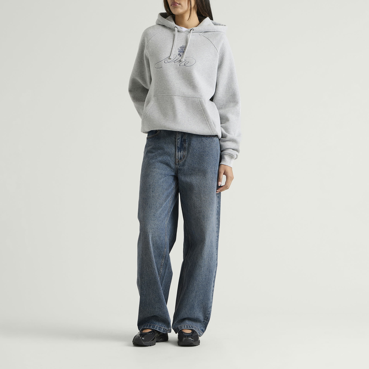 Dime Women's Baggy Denim Pants in Indigo Wash