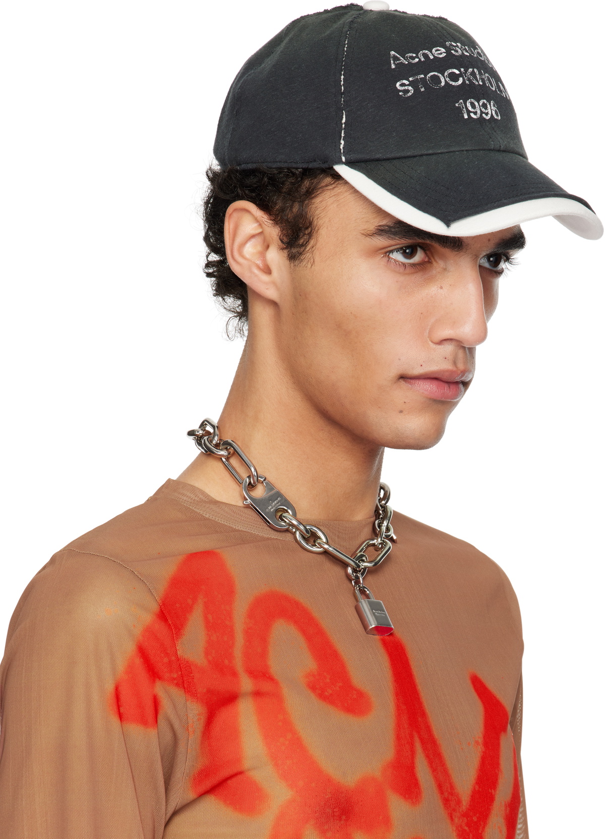 ［新品]Acne Studios LOGO STAMP CAP Acne Studios - Logo stamp cap - Black