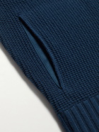 Loro Piana - Waffle-Knit Cashmere Zip-Up Cardigan - Blue