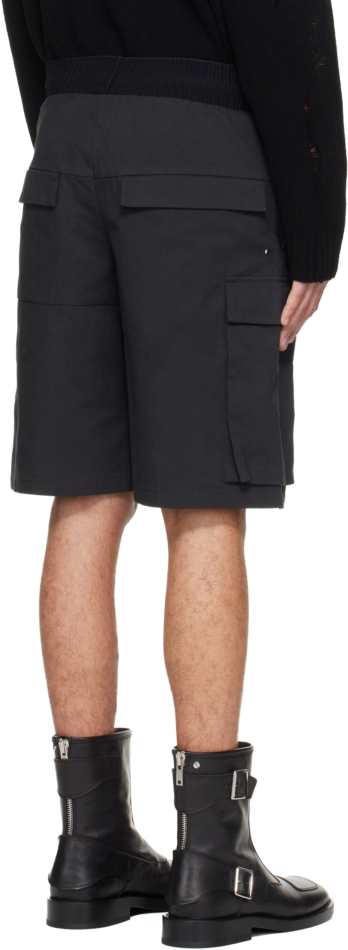 HELIOT EMIL Black Pulsar Cargo Shorts