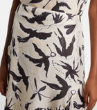 Altuzarra Elton printed silk midi skirt