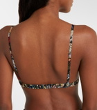 Khaite Talita floral silk bra top