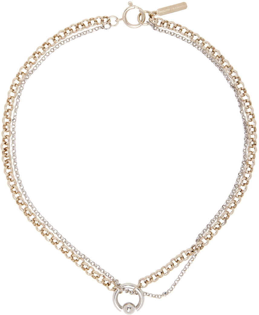 Justine Clenquet Gold & Silver Danny Necklace