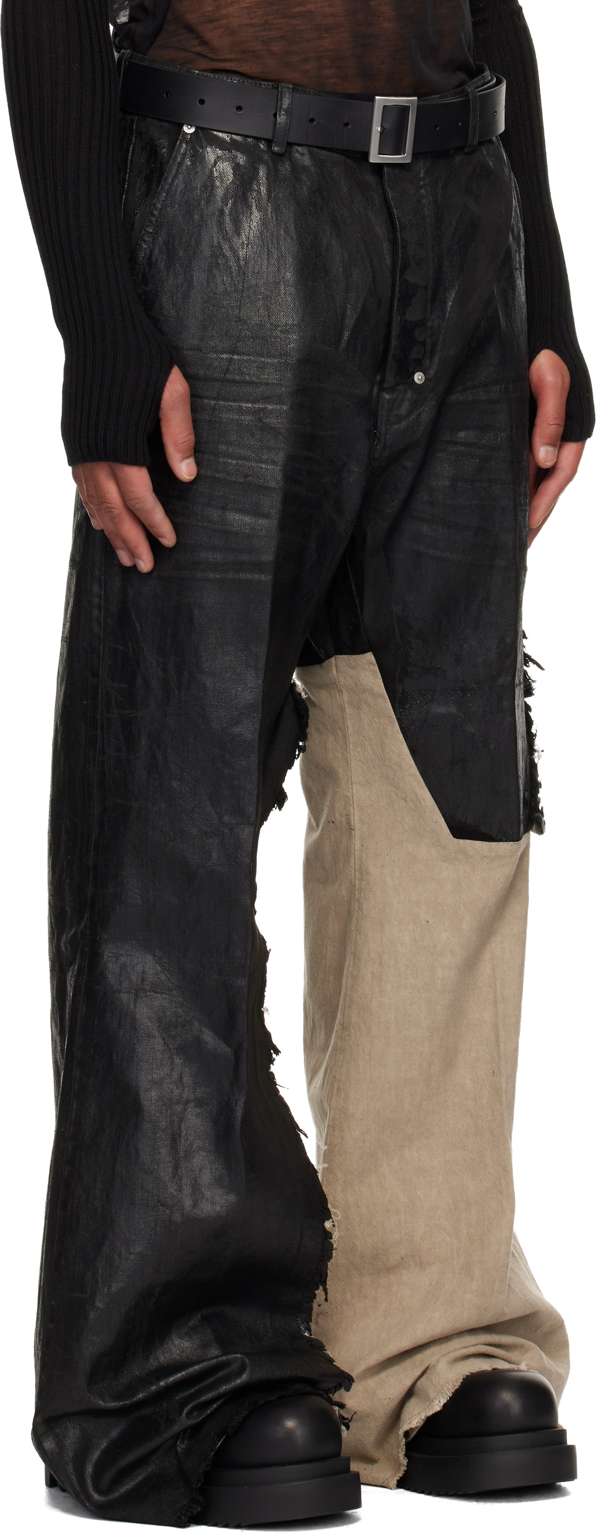 Rick Owens Black & Off-White Concordians Joris Jeans Rick Owens