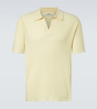 Arch4 Ribbed-knit cashmere polo shirt