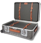 Fabbrica Pelletterie Milano - Spinner 68cm Leather-Trimmed Aluminium Suitcase - Gray