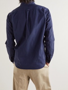 Belstaff - Logo-Appliquéd Garment-Dyed Cotton-Twill Shirt - Blue