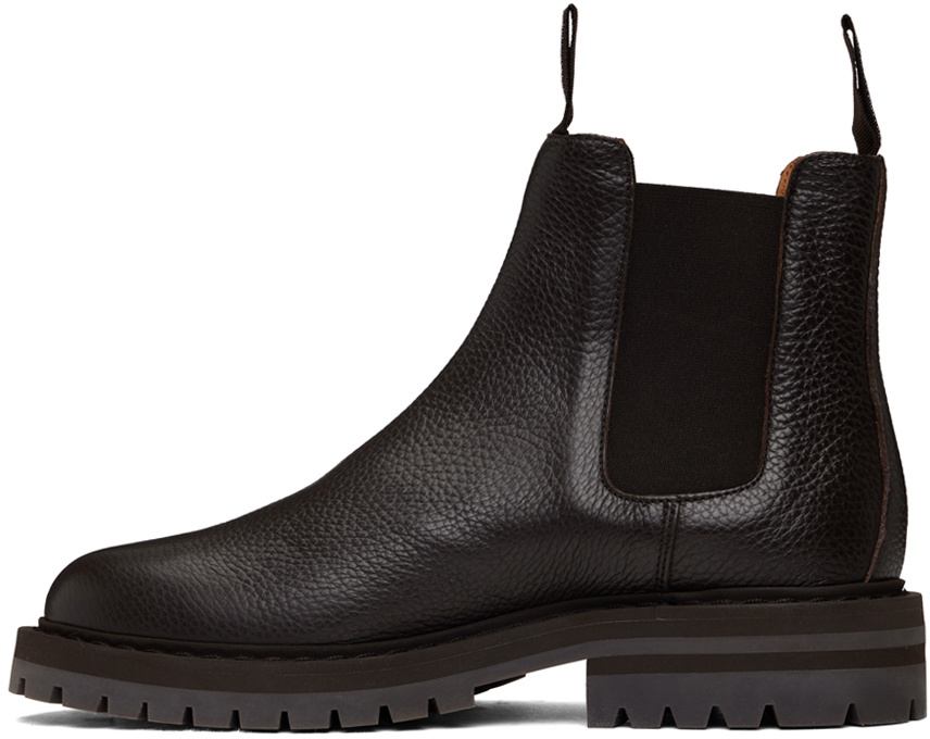 Common Projects Brown Leather Chelsea Boots