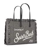 MC2 Saint Barth Donegal Vanity Fringed Shoulder Bag With Herringbone Pattern