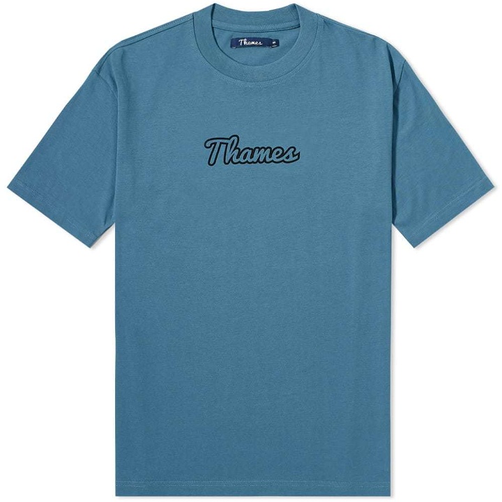 Photo: Thames Logo Tee Aegean Blue