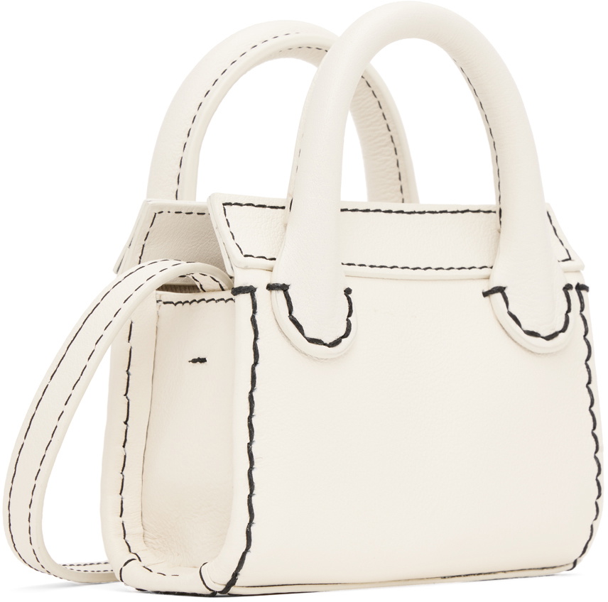 Chloé White Mini Edith Top Handle Bag