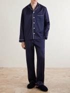 TEKLA - Chelsea Cotton-Satin Pyjama Set - Blue